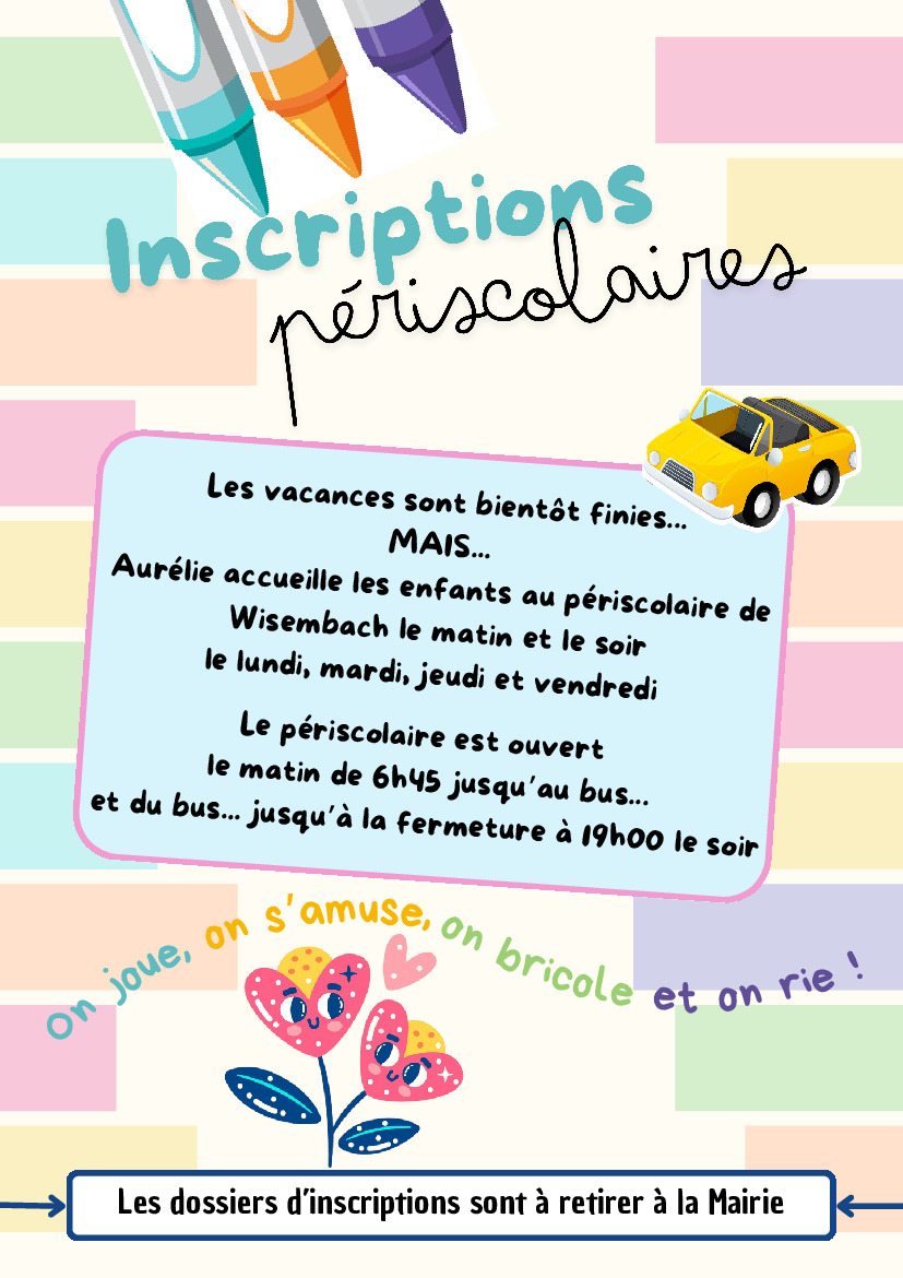 Inscriptions périscolaires