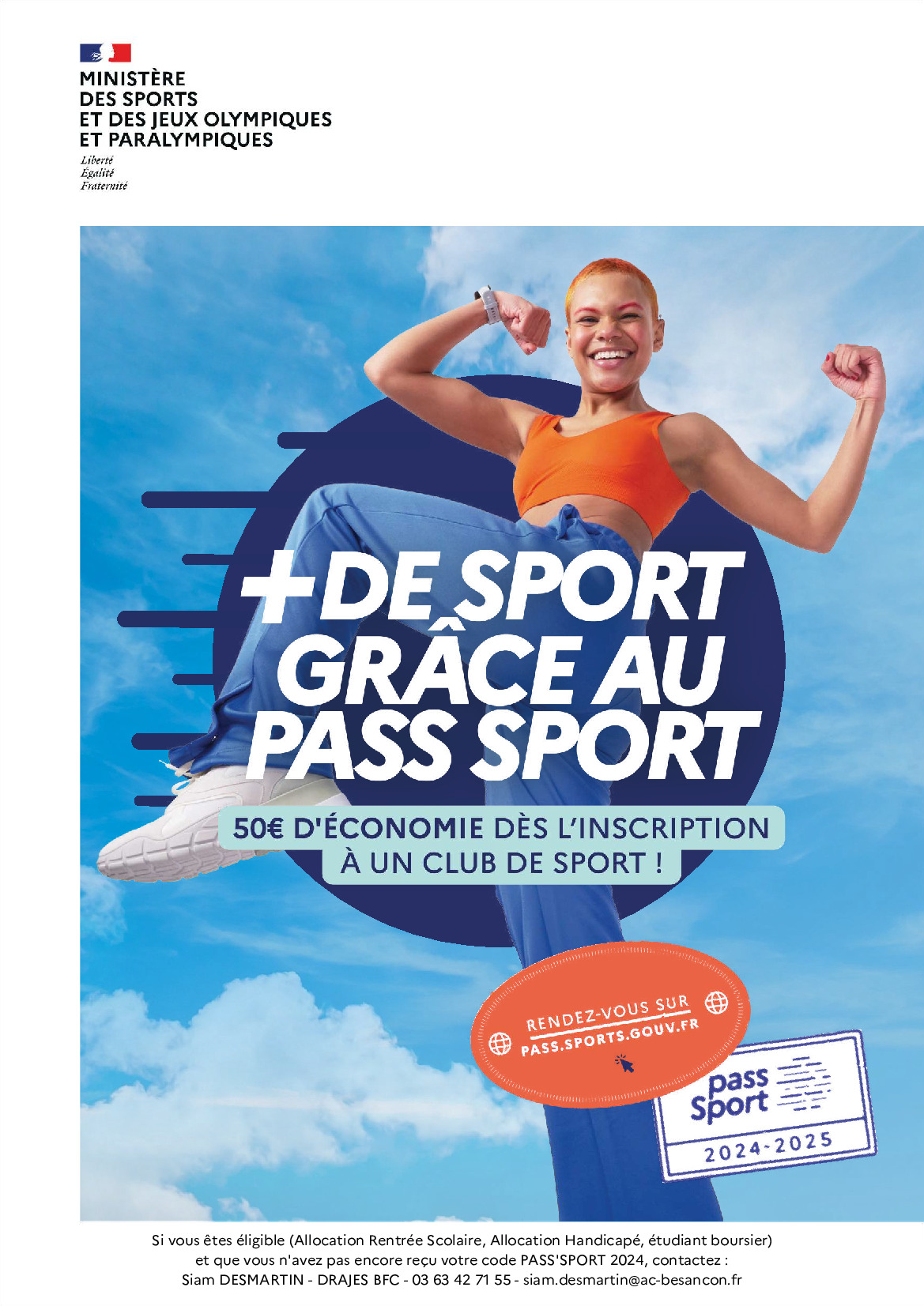 Pass Sport 2024 (complémentaire au Pass'Sport & Culture)