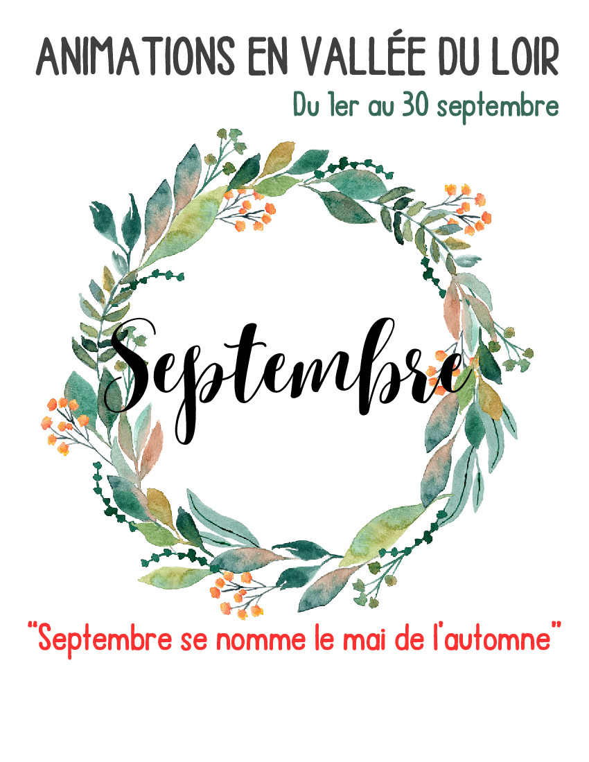 Septembre : animations en vallée du loir