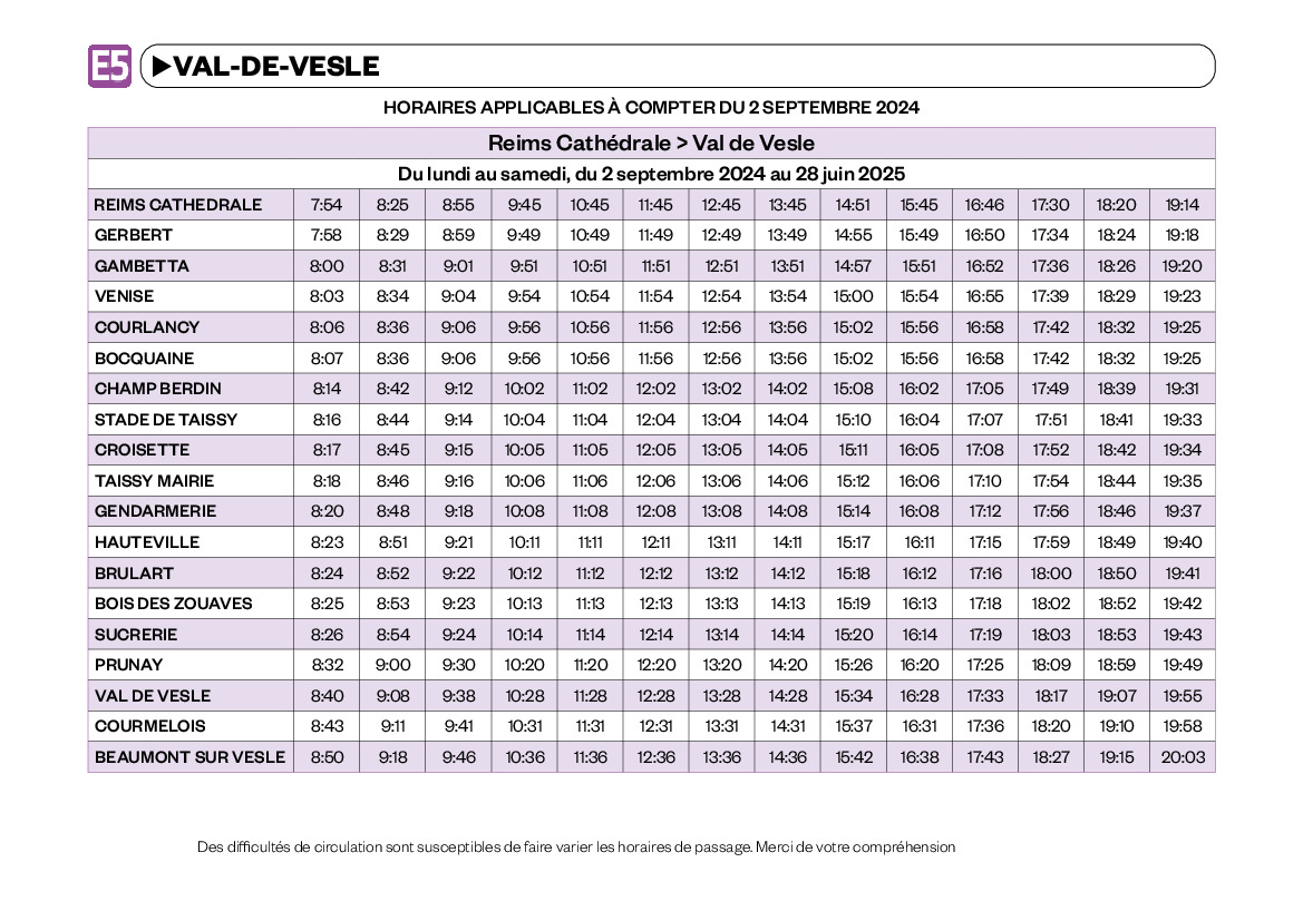 Lignes de bus express