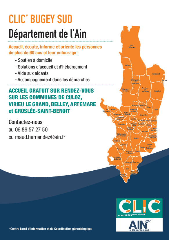 LES ACTIONS DU CLIC DEPARTEMENTAL BUGEY SUD