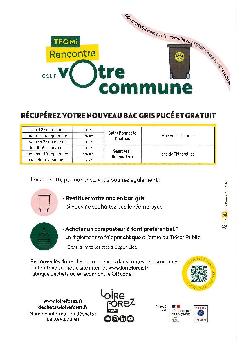 Récupération du bac gris pucé gratuit