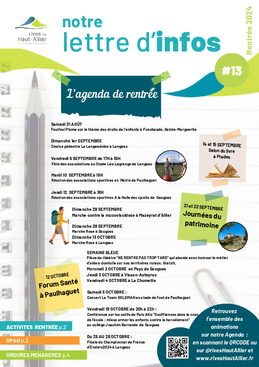 lettre d'infos n°13 CCRHA