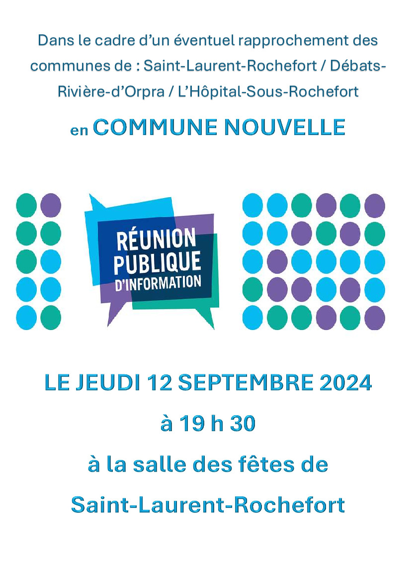 Réunion publique Commune nouvelle