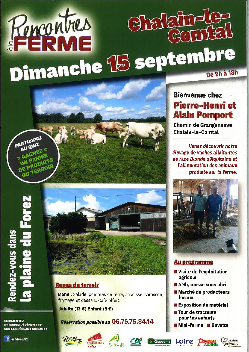 Rencontre à la ferme : dimanche 15 septembre 2024