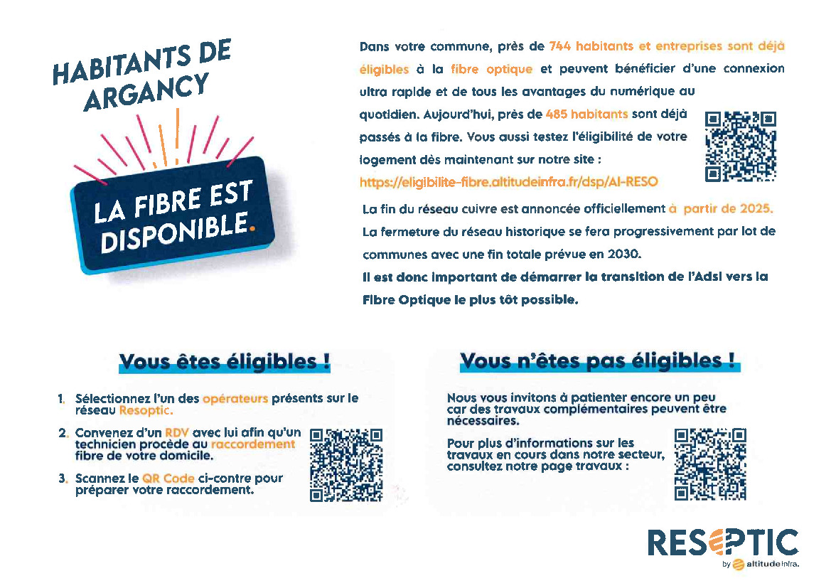 LA FIBRE EST DISPONIBLE