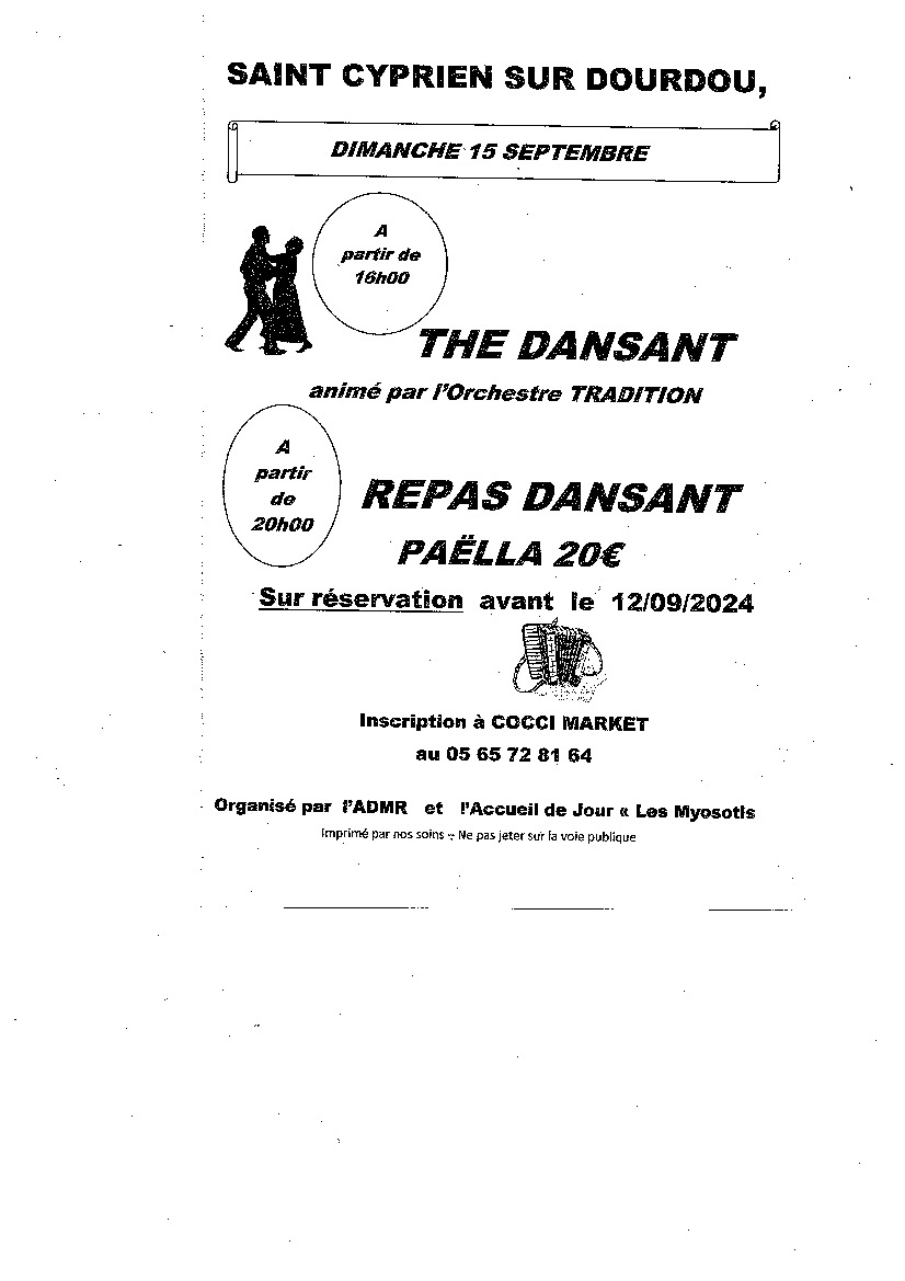 THE DANSANT ET REPAS DANSANT