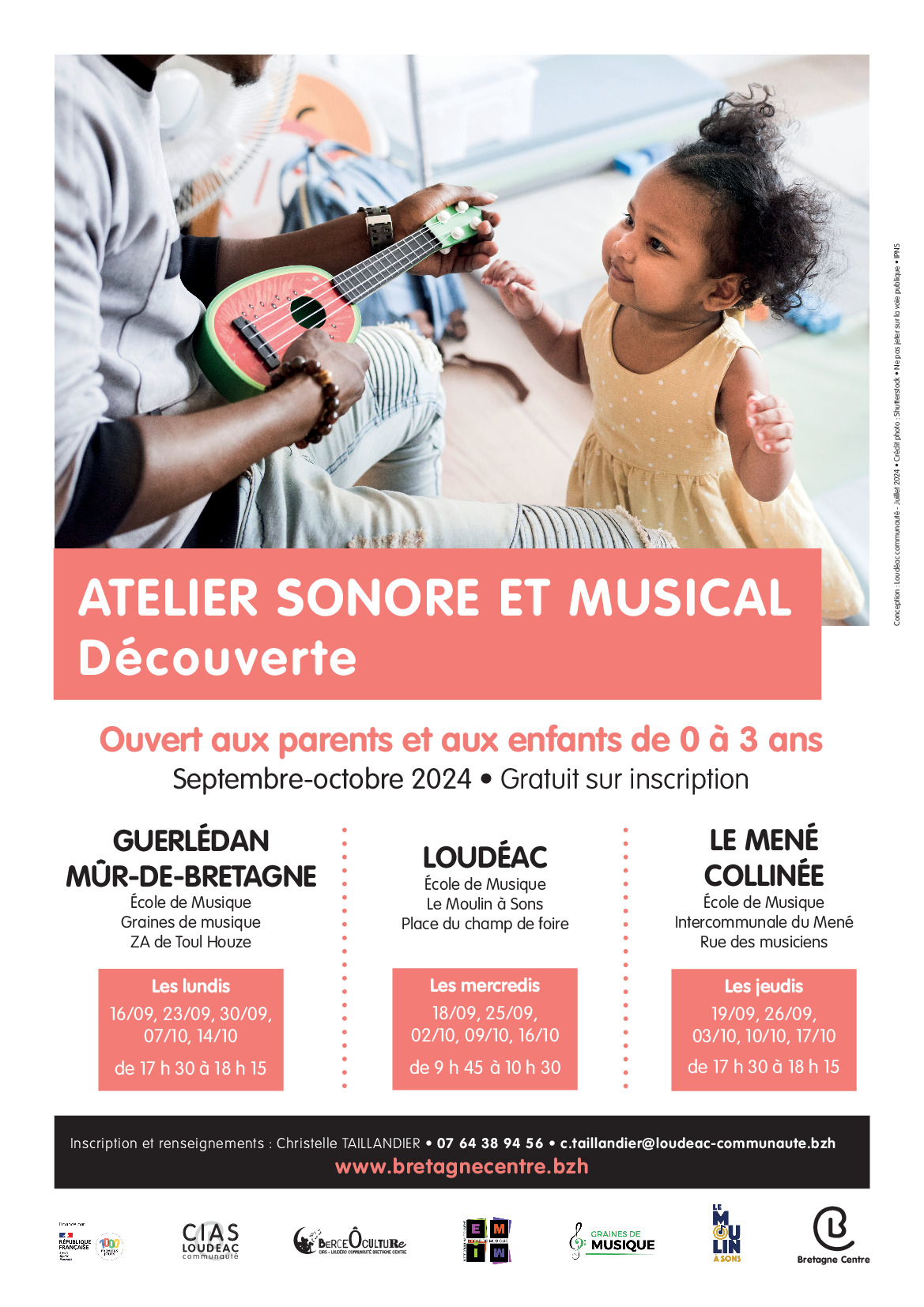 Ateliers sonores et musicaux pour les enfants de 0 à 3 ans