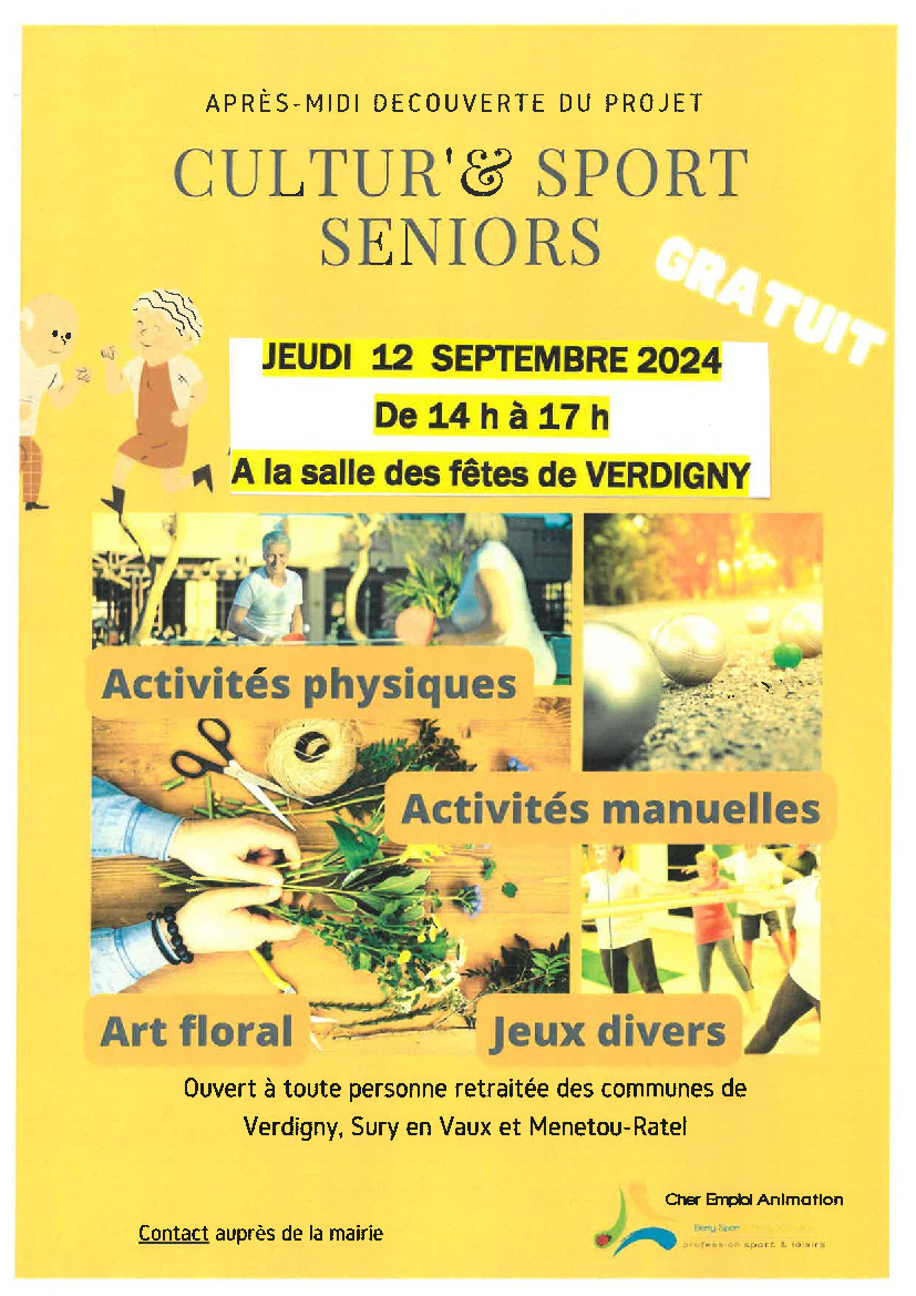 ACTIVITES CULTURE ET SPORT SENIORS