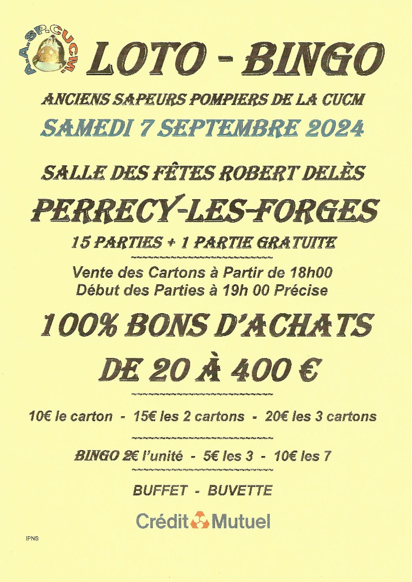 LOTO Association des Anciens Sapeurs-Pompiers de la CUCM