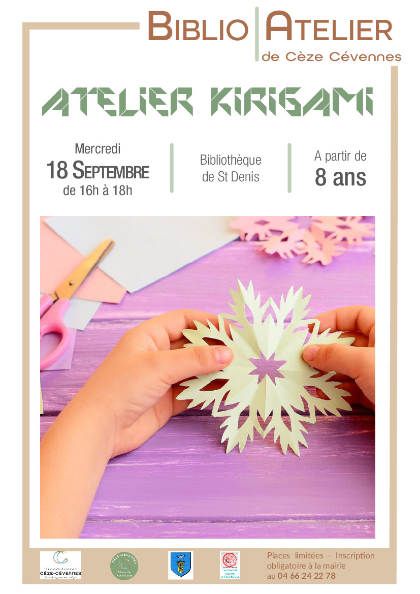 kirigami 18/09/24 bibliotheque ST DENIS