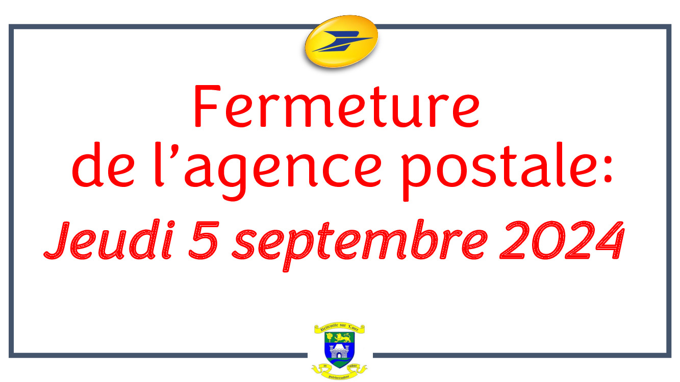 Fermeture de l'agence postale