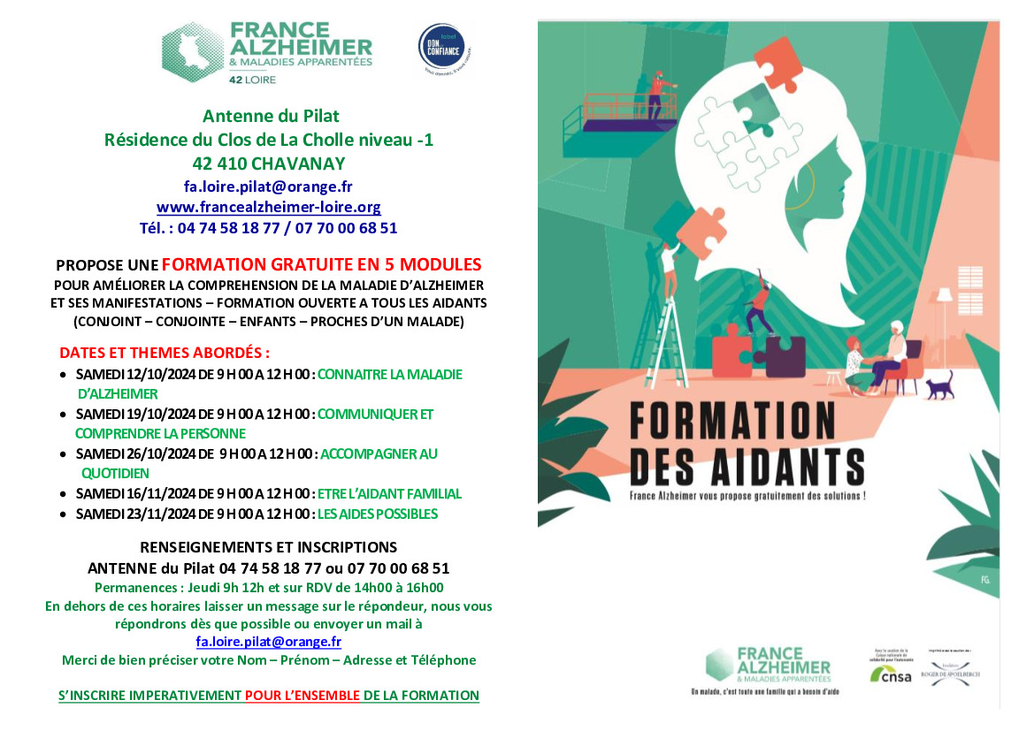 France Alzheimer - Groupes de parole et formation aidants (1/1)