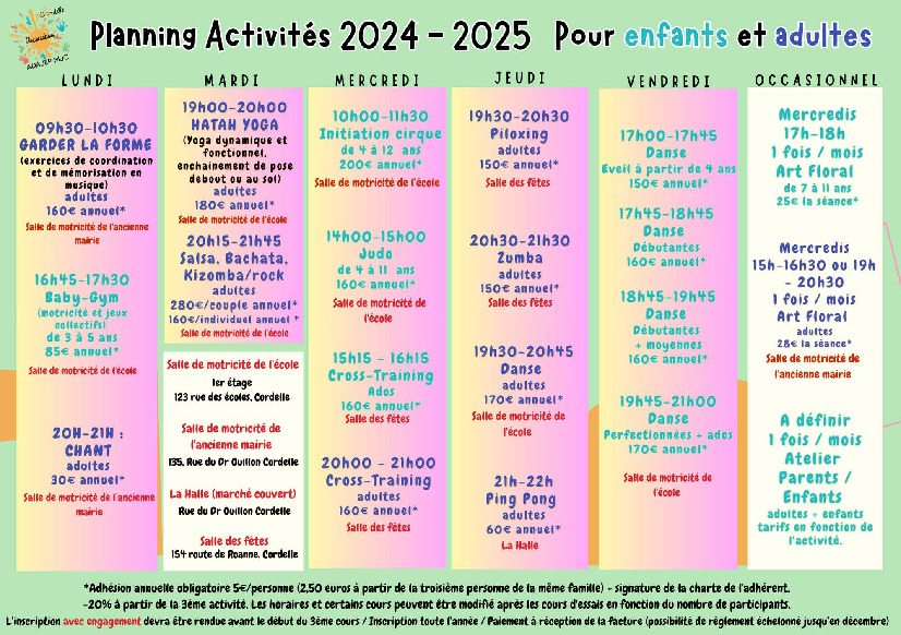 Programme MJC 2024-2025