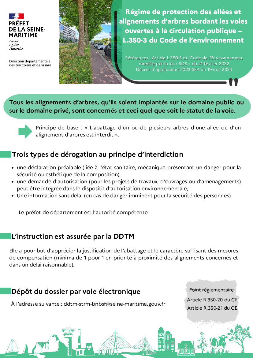 PROTECTION DES ALLÉES ET ALIGNEMENTS D'ARBRES