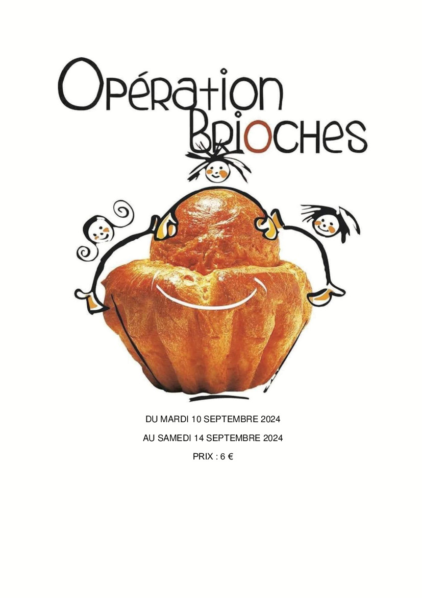 OPERATION BRIOCHES 10 AU 14 SEPEMBRE 2024