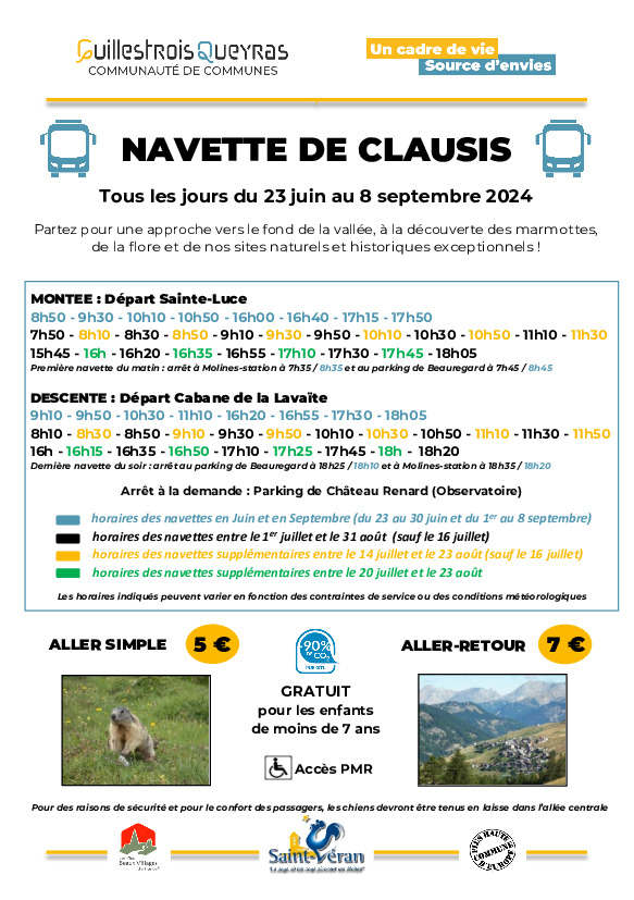 🚍🚗 Ce dimanche 8 septembre : pèlerinage de Clausis.