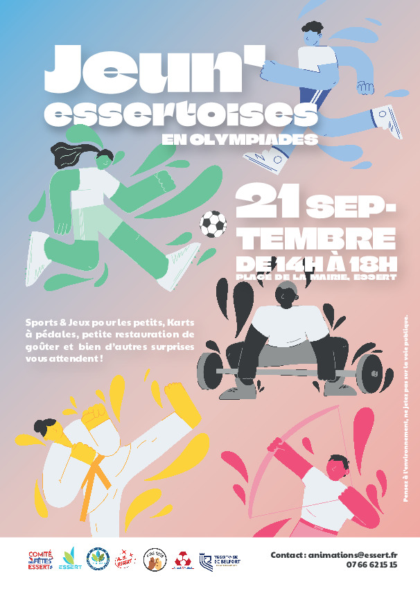 Jeun'Essertoises le 21 Septembre à partir de 14:00.