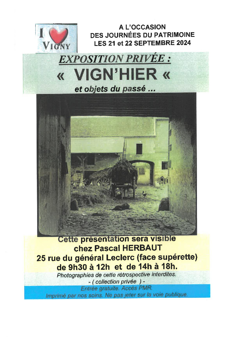 journée du patrimoine à Vigny