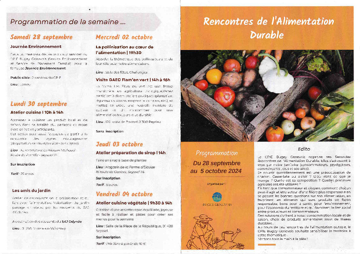 CPIE Bugey Genevois - Rencontres de l'alimentation durable