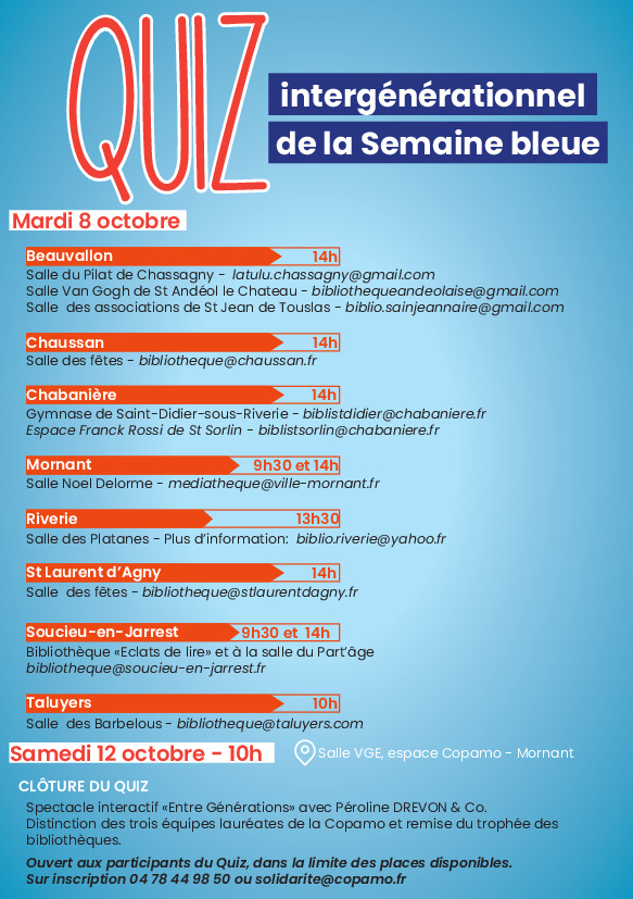 SEMAINE BLEUE - QUIZ INTERGENERATIONNEL