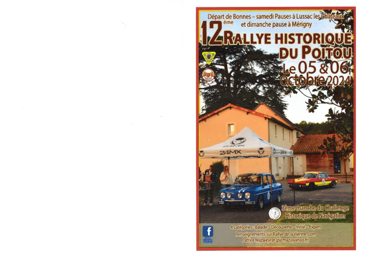 12ème Rallye Historique du Poitou