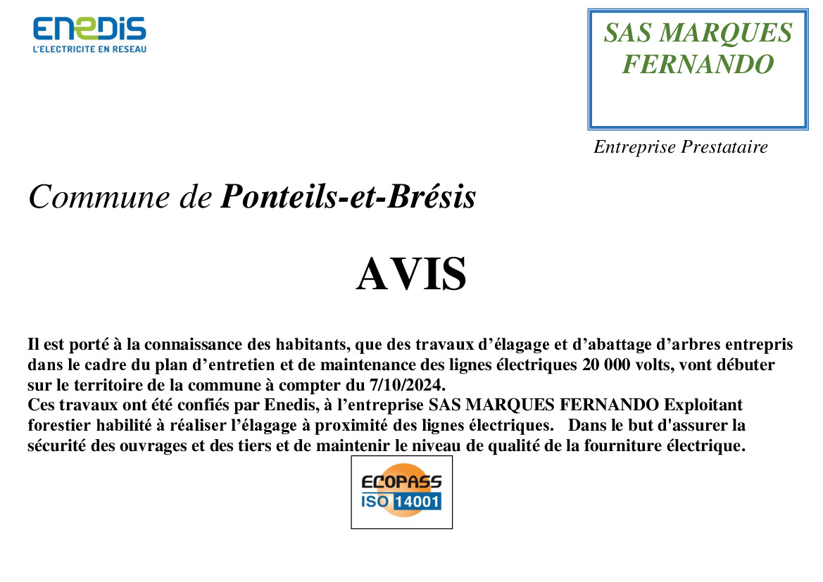 INFO - Élagage du réseaux électriques HTA