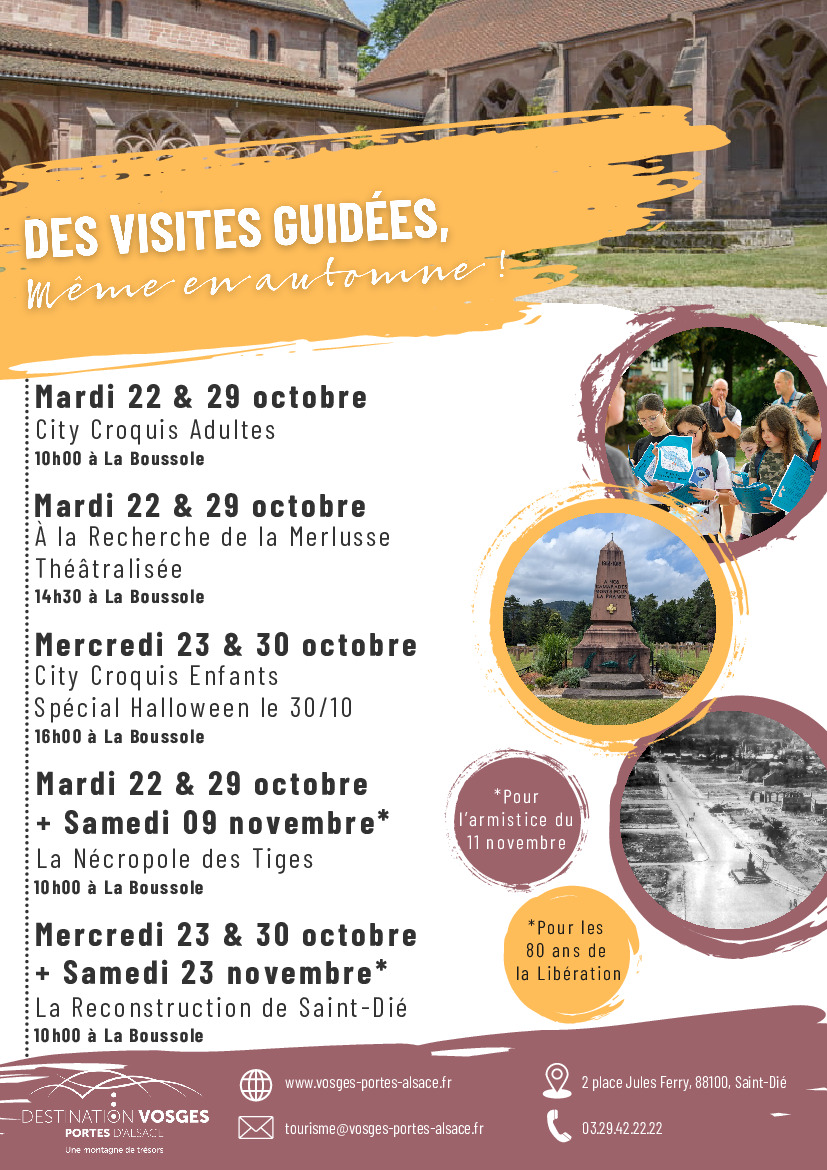 Visites guidées vacances d'automne