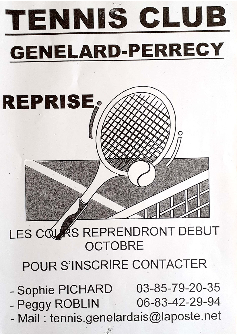 Cours du tennis Club Génelard-Perrecy