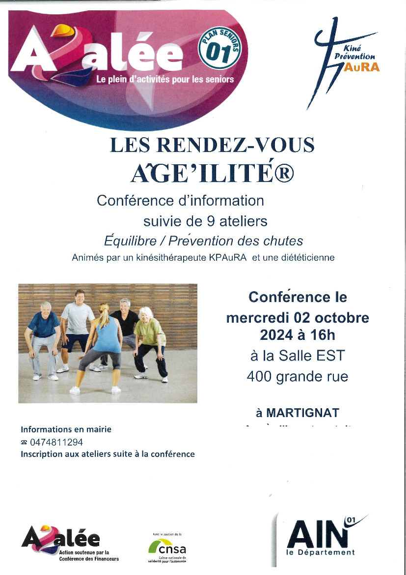 Rendez-vous ÂGE'ILITÉ®, conférence d'information & ateliers