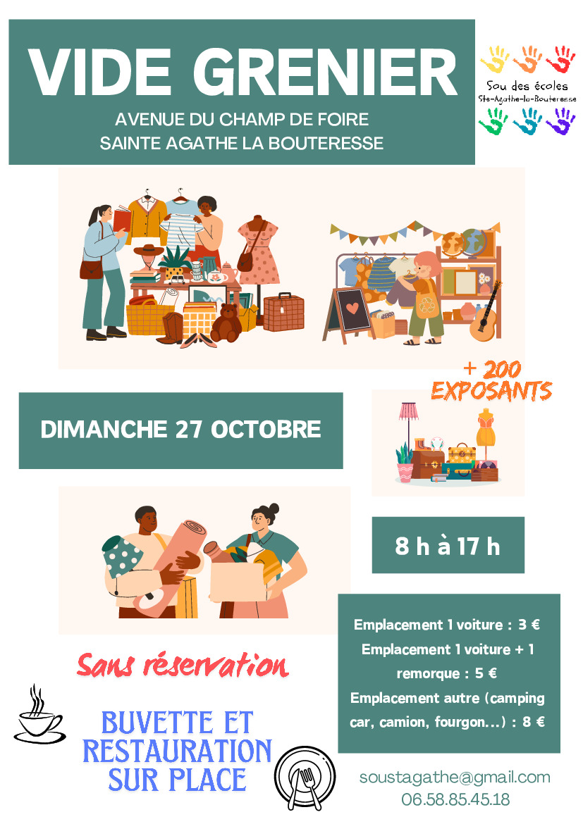 Vide grenier dimanche 27 octobre