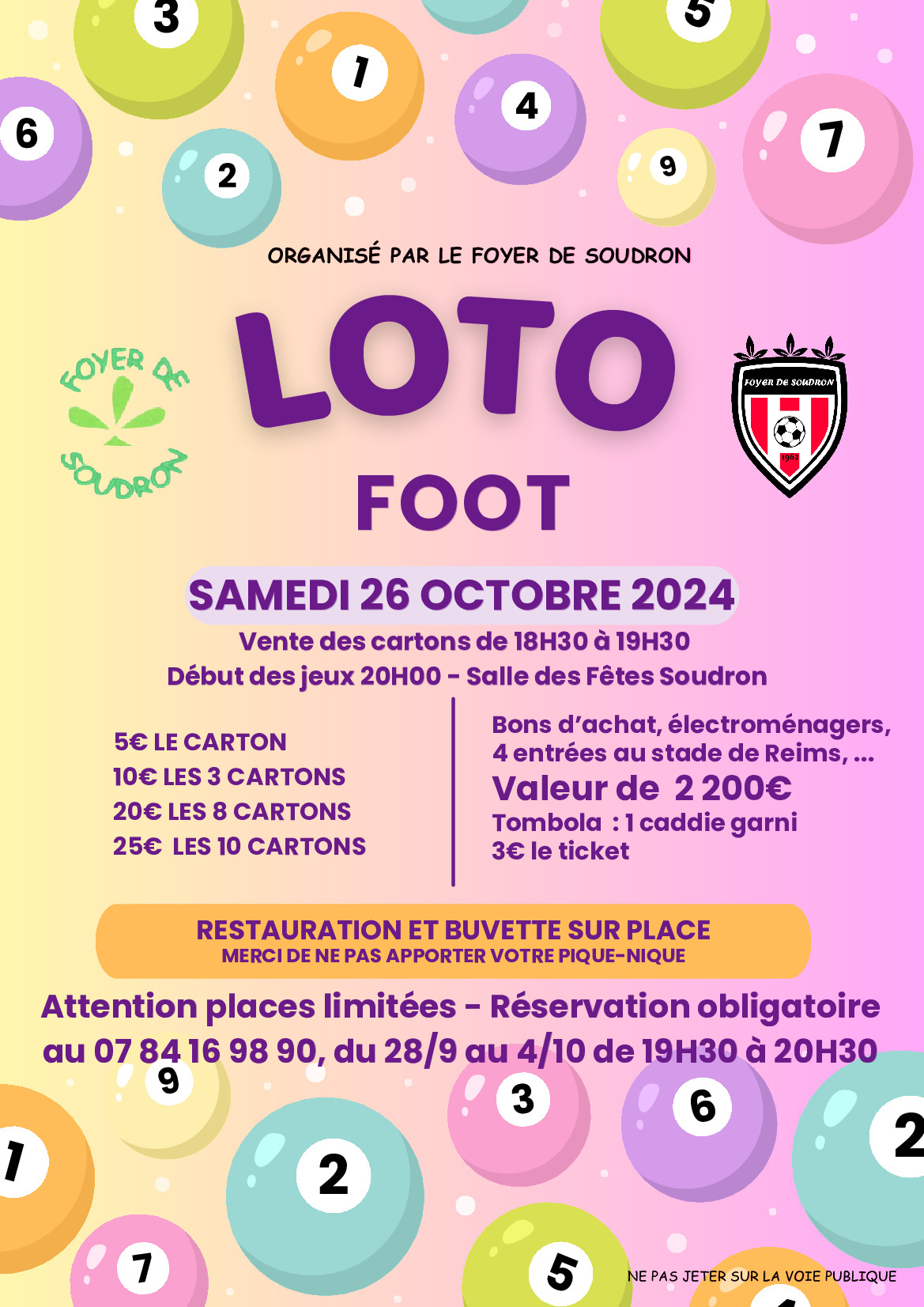 FOYER DE SOUDRON : Loto du Foot