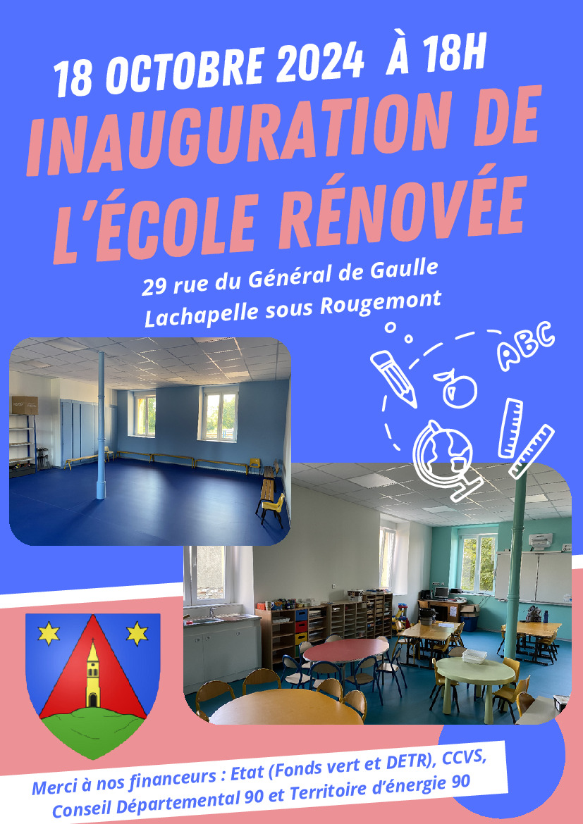 Invitation à l'inauguration de l'école : 18 octobre à 18h (1/1)