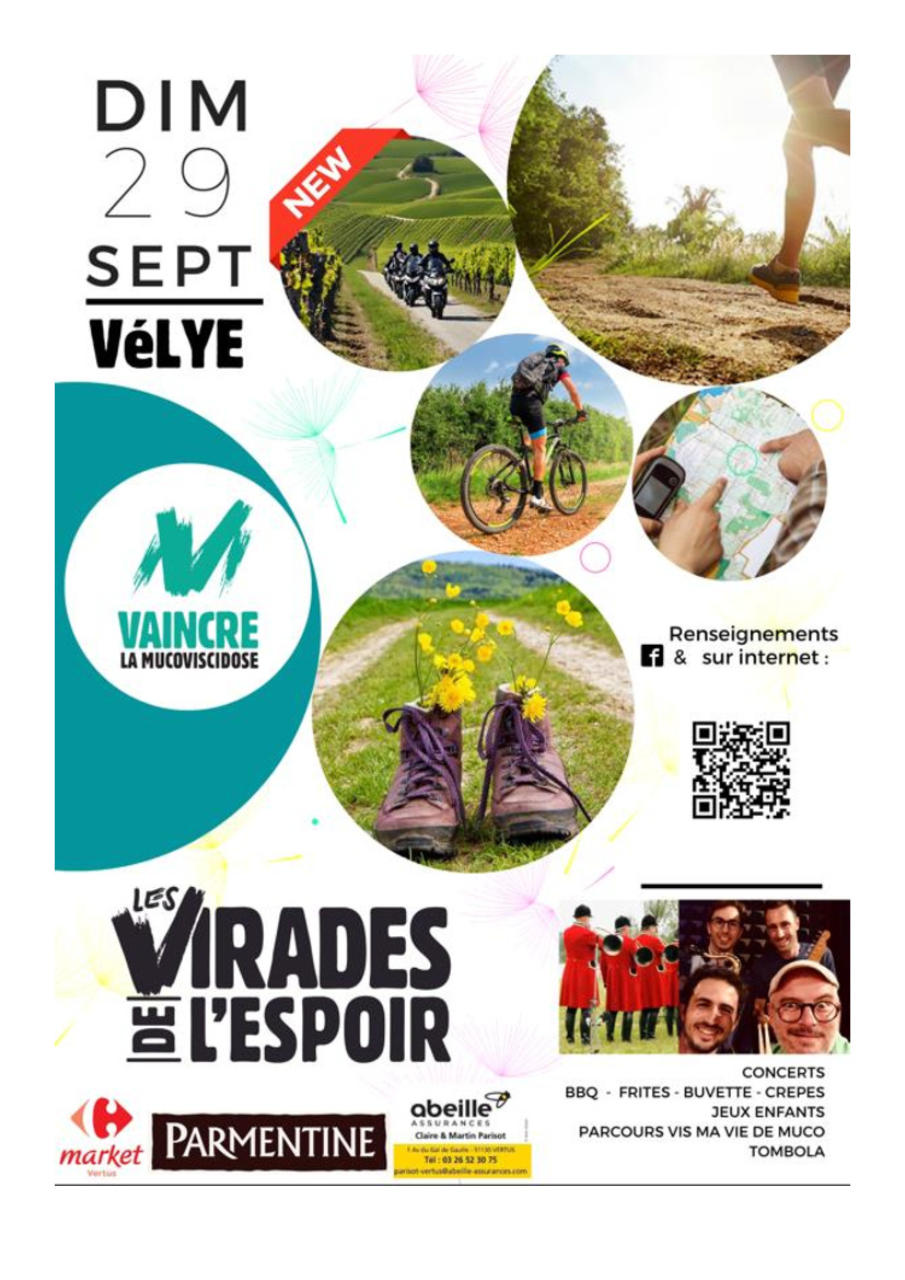 Virades de l'Espoir - 29/09 à Vélye