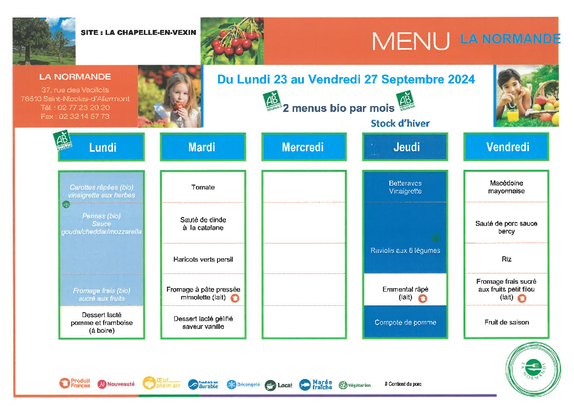 MENUS SIIS  BUHY-LA CHAPELLE-EN-VEXIN ET MONTREUIL-SUR-EPTE (1/1)