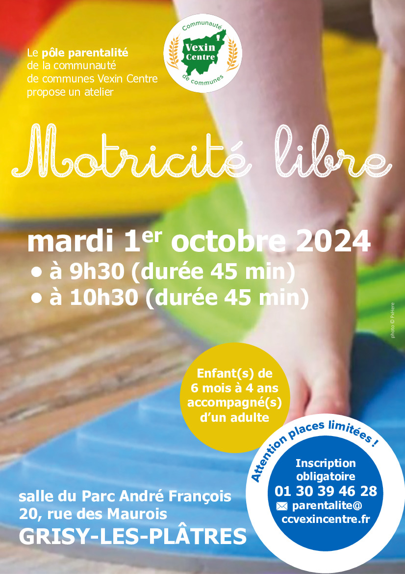 ATELIER DE MOTRICITE LIBRE : 6 mois à 4 ans