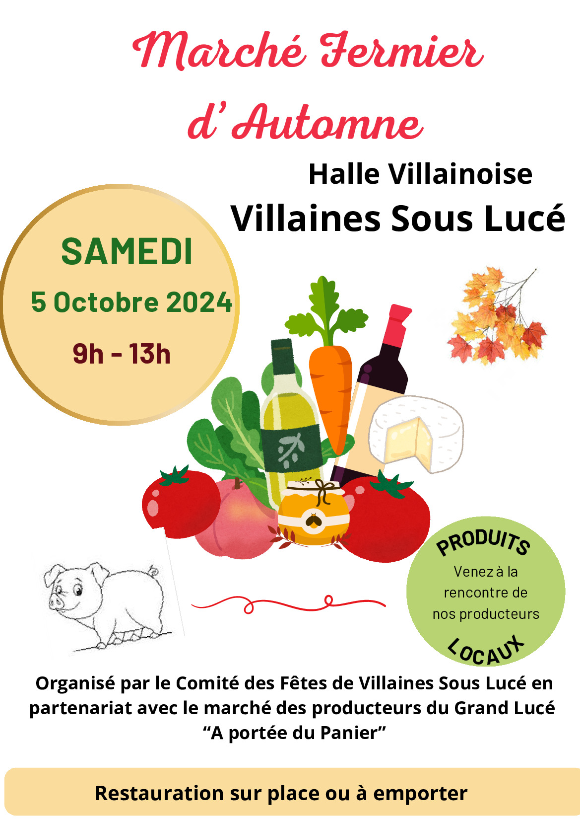 Marché Fermier le samedi 05 octobre 2024