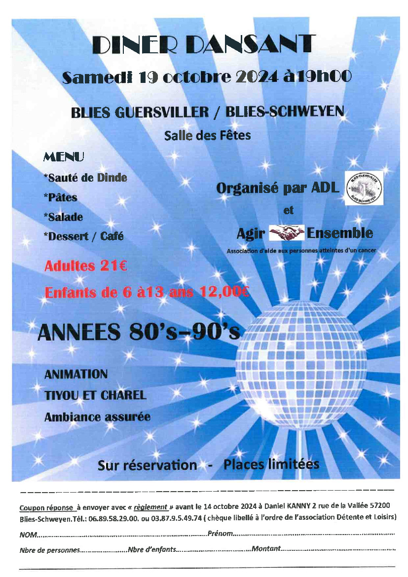 DINER DANSANT - ANNEES 80-90's