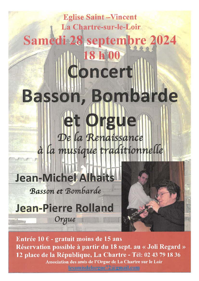 Association Les Amis de L'Orgue - concert du 28/09/2024