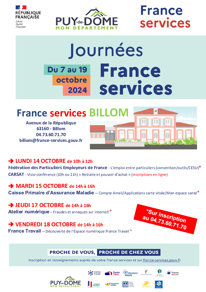 JOURNEES PORTES OUVERTES FRANCE SERVICES