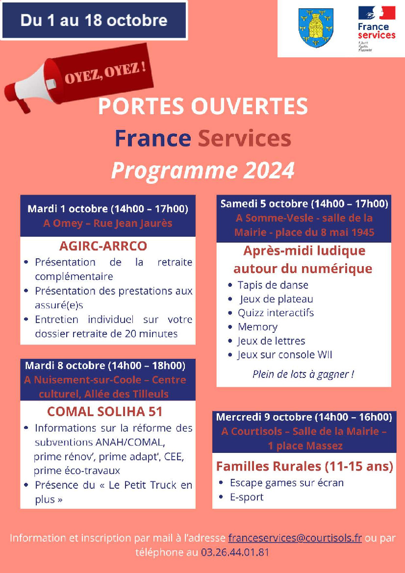 Portes Ouvertes 2024 - France Services de Courtisols