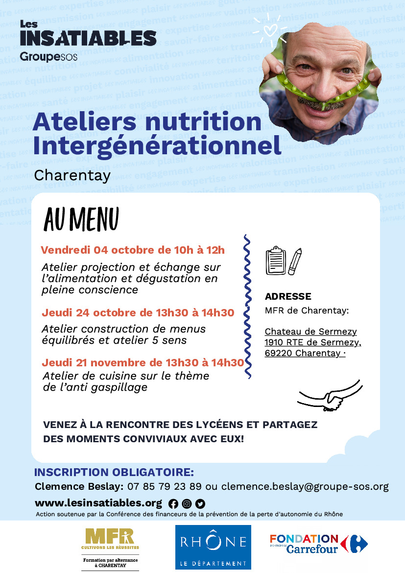 ATELIER NUTRITION SENIOR CHARENTAY