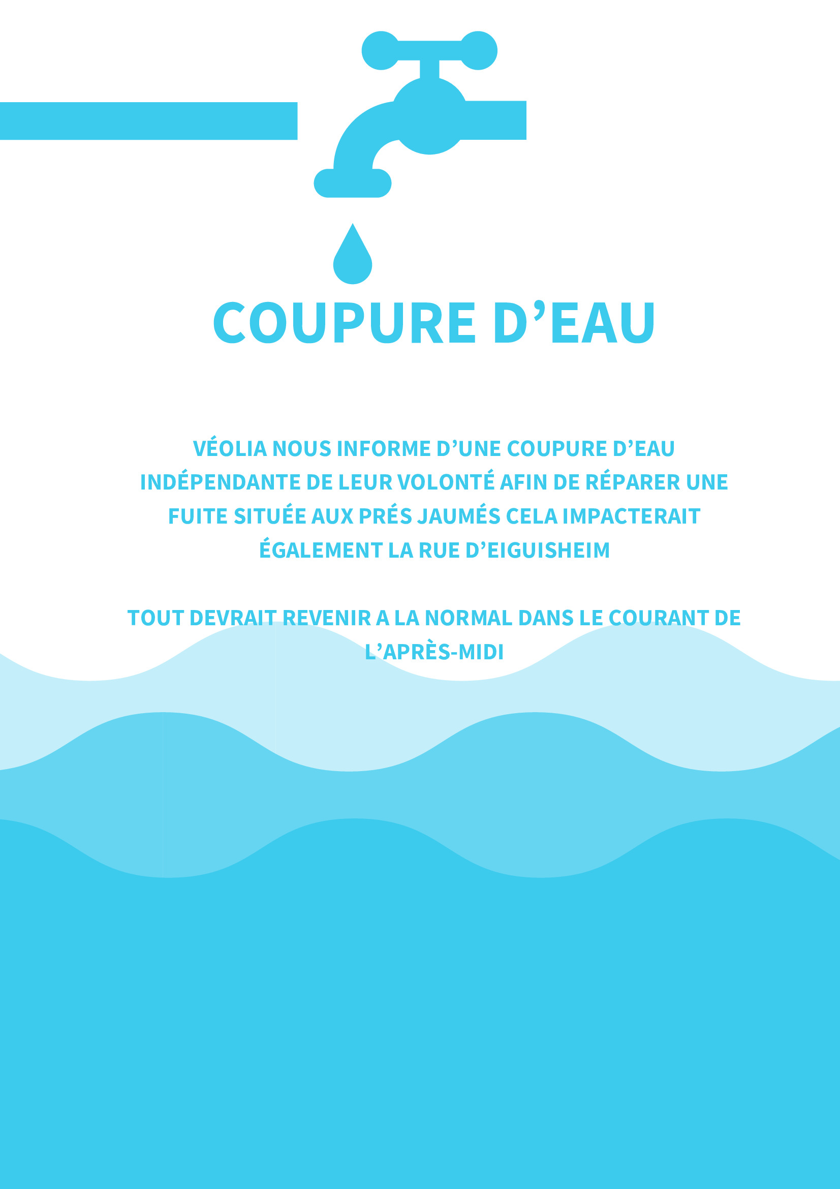 Coupure d'eau