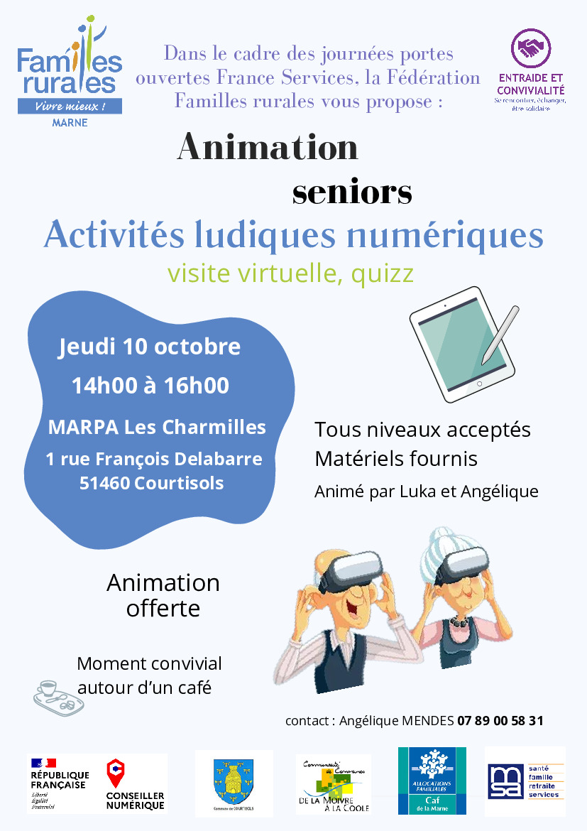 Familles Rurales : animations pour les seniors