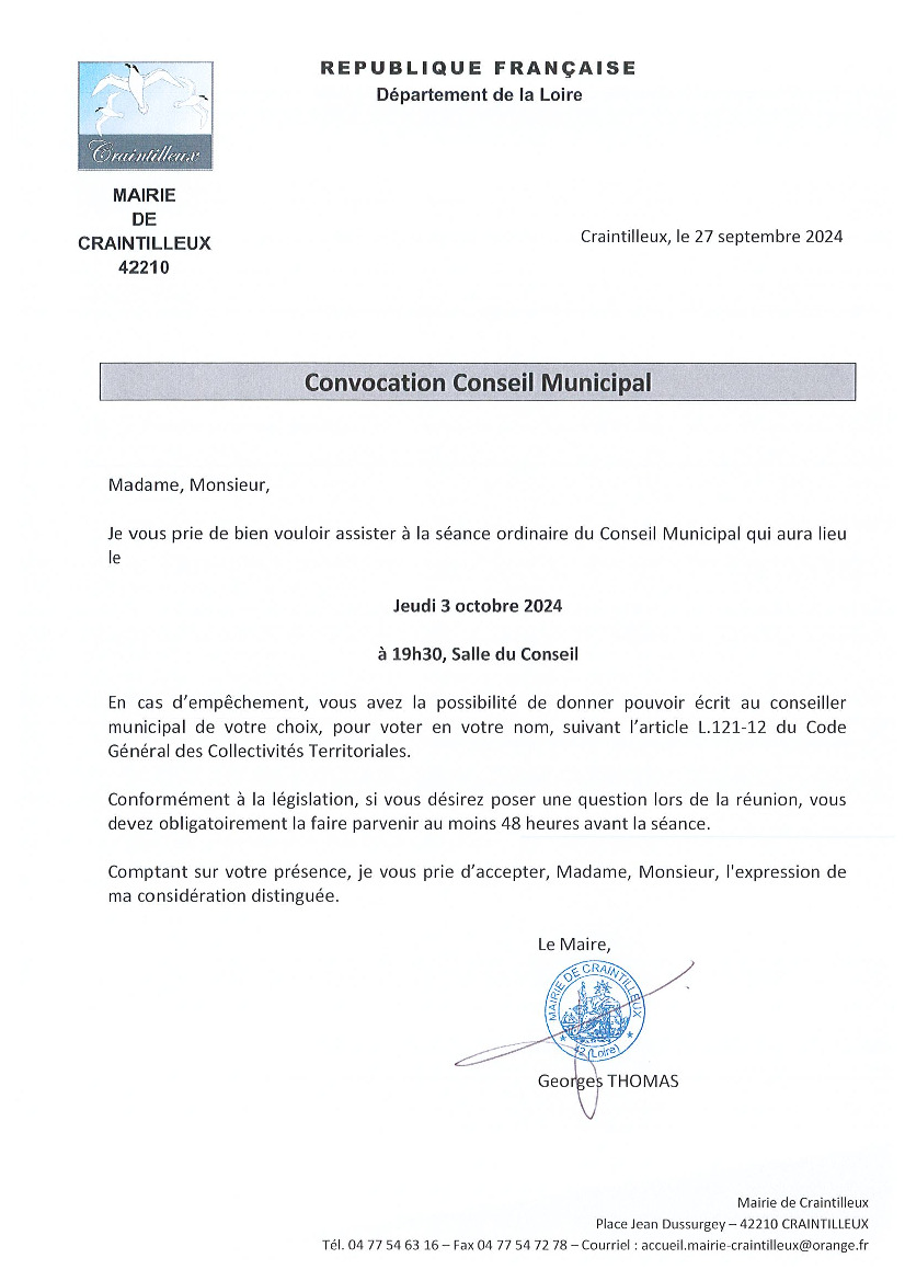 Conseil Municipal