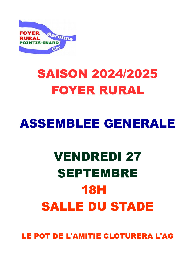 Assemblée générale Foyer Rural