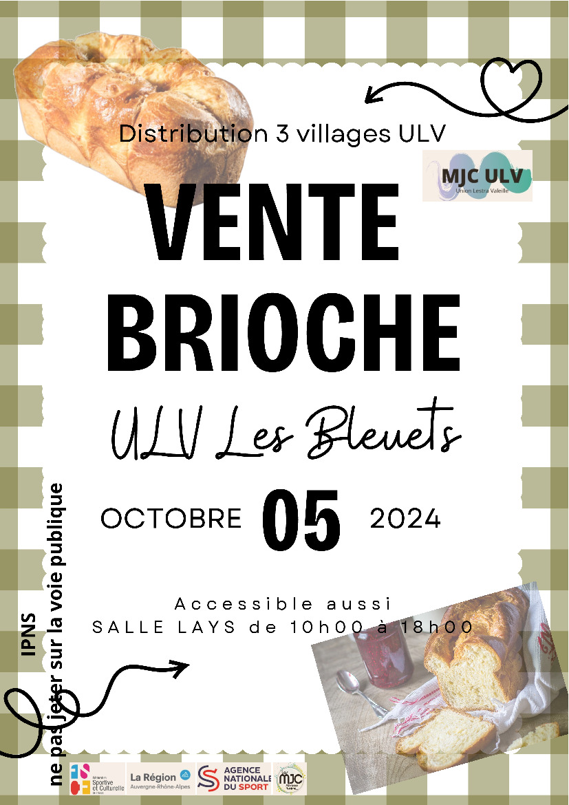 Vente de brioches MJC ULV