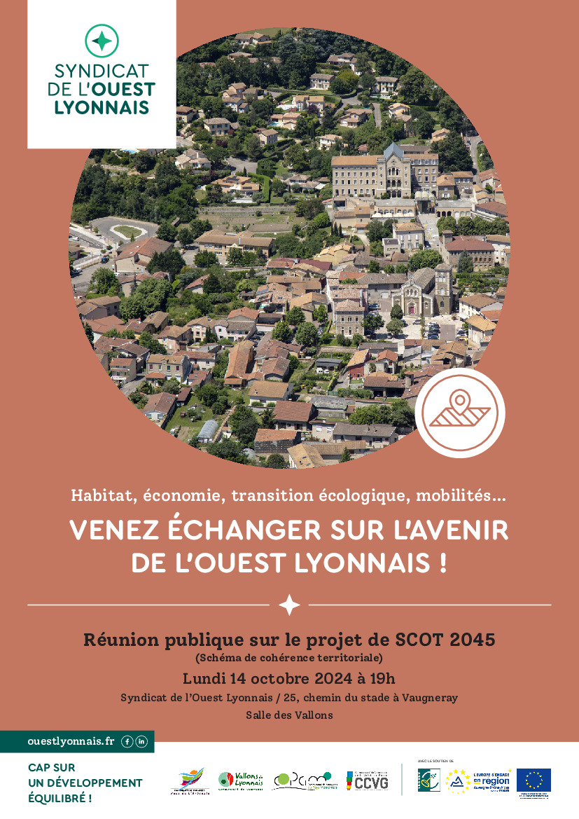 SCOT de l'Ouest Lyonnais réunion publique le 14 octobre