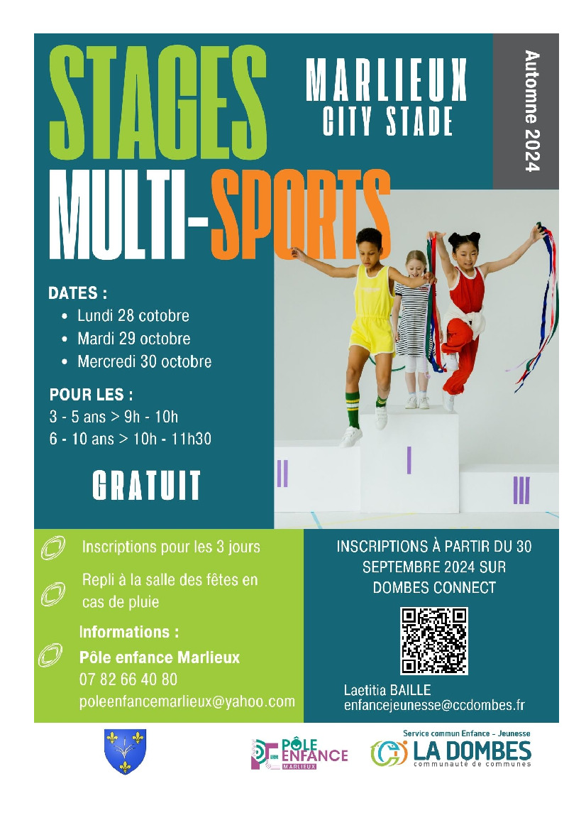 Stages multi-sports 3-10 ans à Marlieux