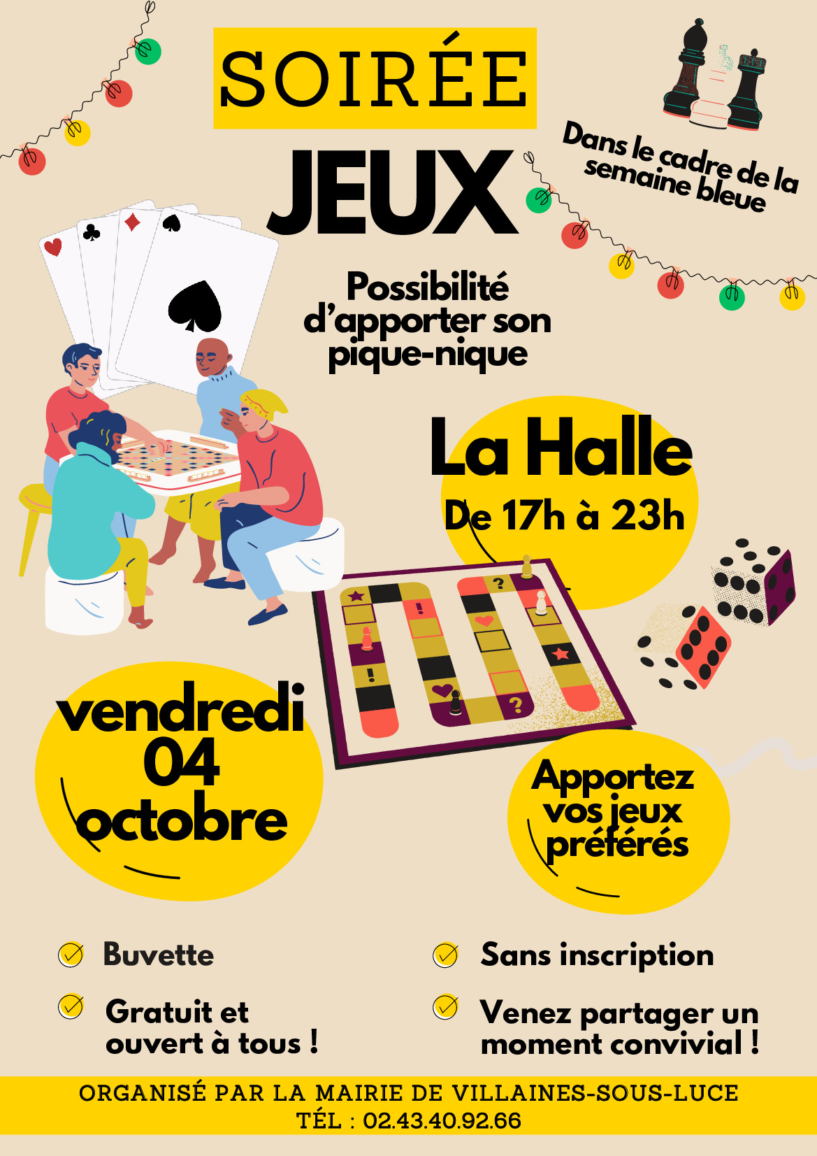 Soirée Jeux le 04 octobre 2024